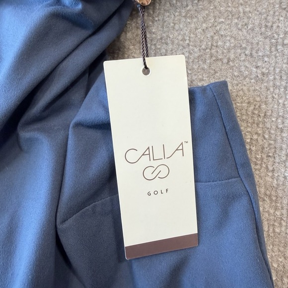 NWT CALIA Women's Golf Mixed Media Pleated High Neck Sleeveless Dress Sz Small - Picture 7 of 10